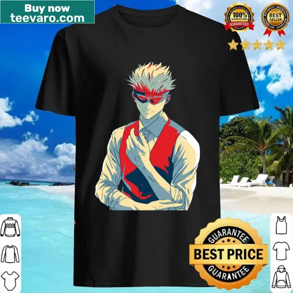 Illustrated shirt featuring Gojo Satoru with a hopeful theme
