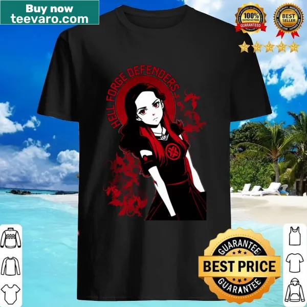 Fantasy-themed shirt with defenders of the Hell Forge design