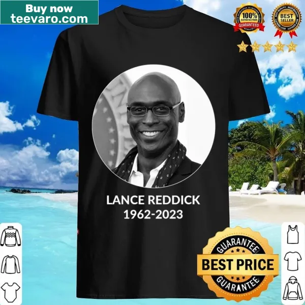 Tribute shirt for Lance Reddick with his name and years
