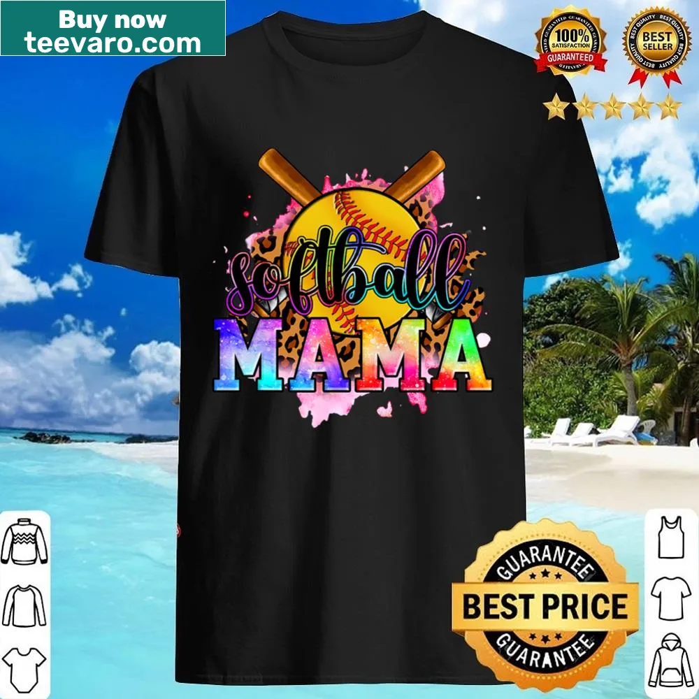 Playful Softball Mama shirt with bandana design
