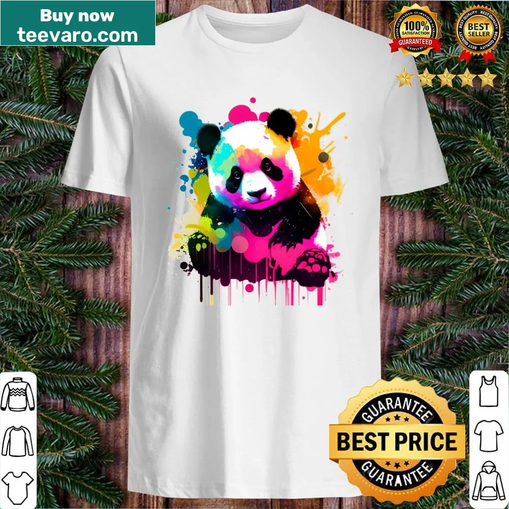 Cute panda graphic shirt featuring a playful cartoon design.
