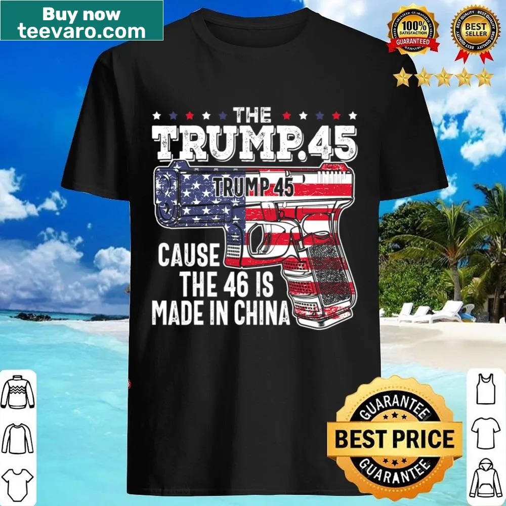 Patriotic shirt featuring American flag and political statement
