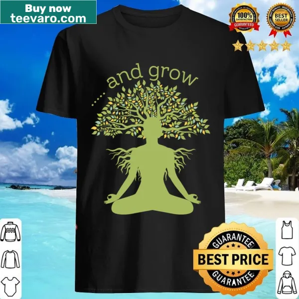 Inspirational meditation shirt featuring a thoughtful message about growth.