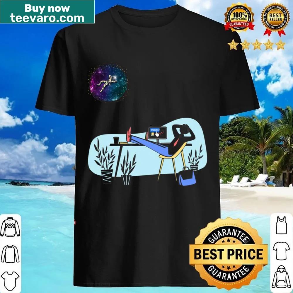 Inspirational shirt with the word Imagine in bold typography