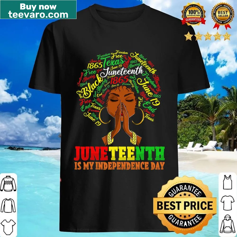 Text 'Juneteenth Is My Independence' promoting social justice