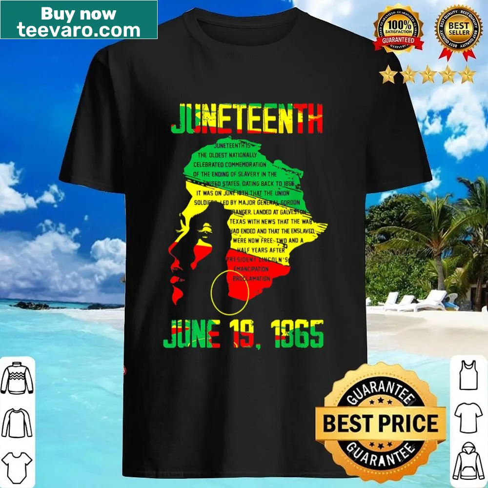 Vintage-style shirt celebrating Juneteenth 1865 independence
