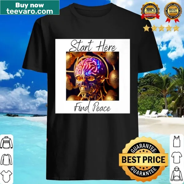 Shirt with 'Peace Brain Intellect' text