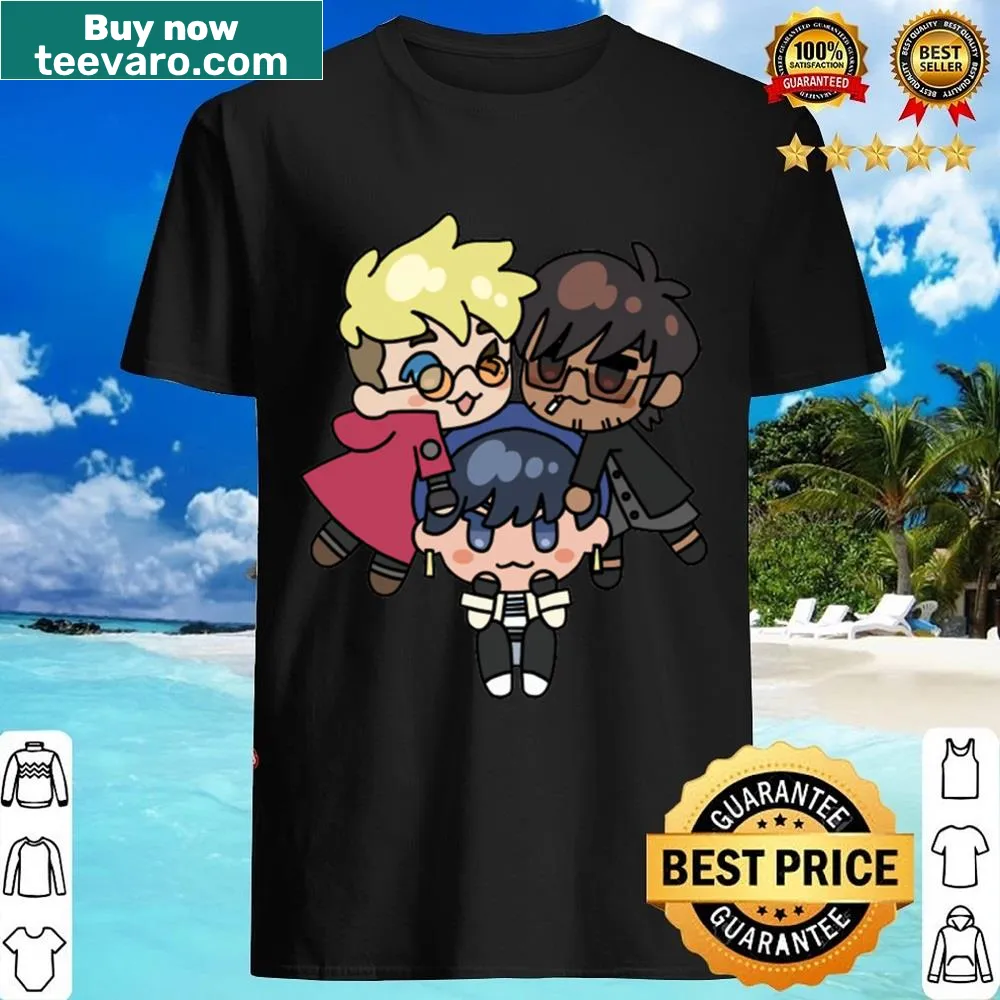 Trigun Stampede shirt with Vash, Wolfwood, and Meryl illustrations