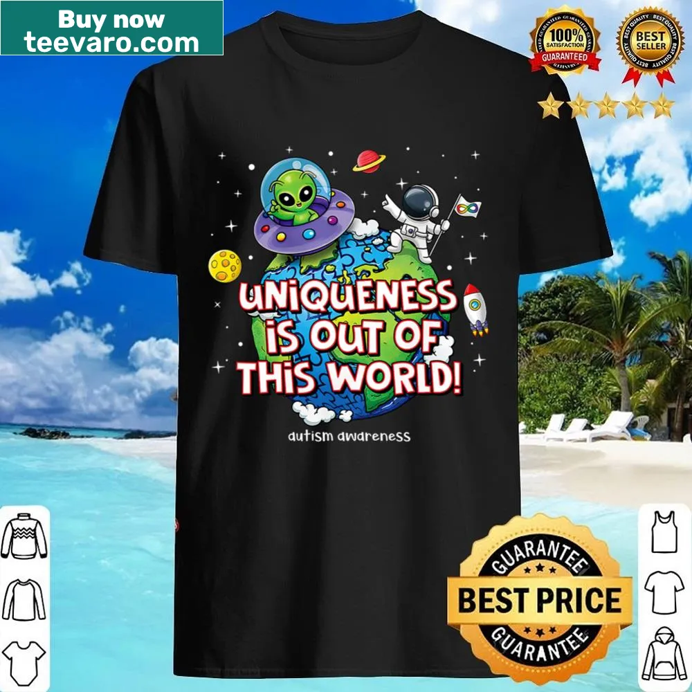 Autism awareness shirt with a motivational phrase about uniqueness