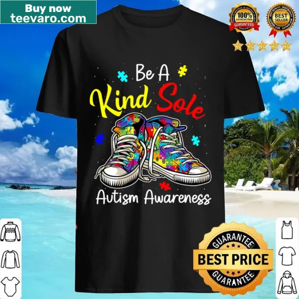Puzzle shoe graphic with the words 'Be A Kind Sole' promoting kindness