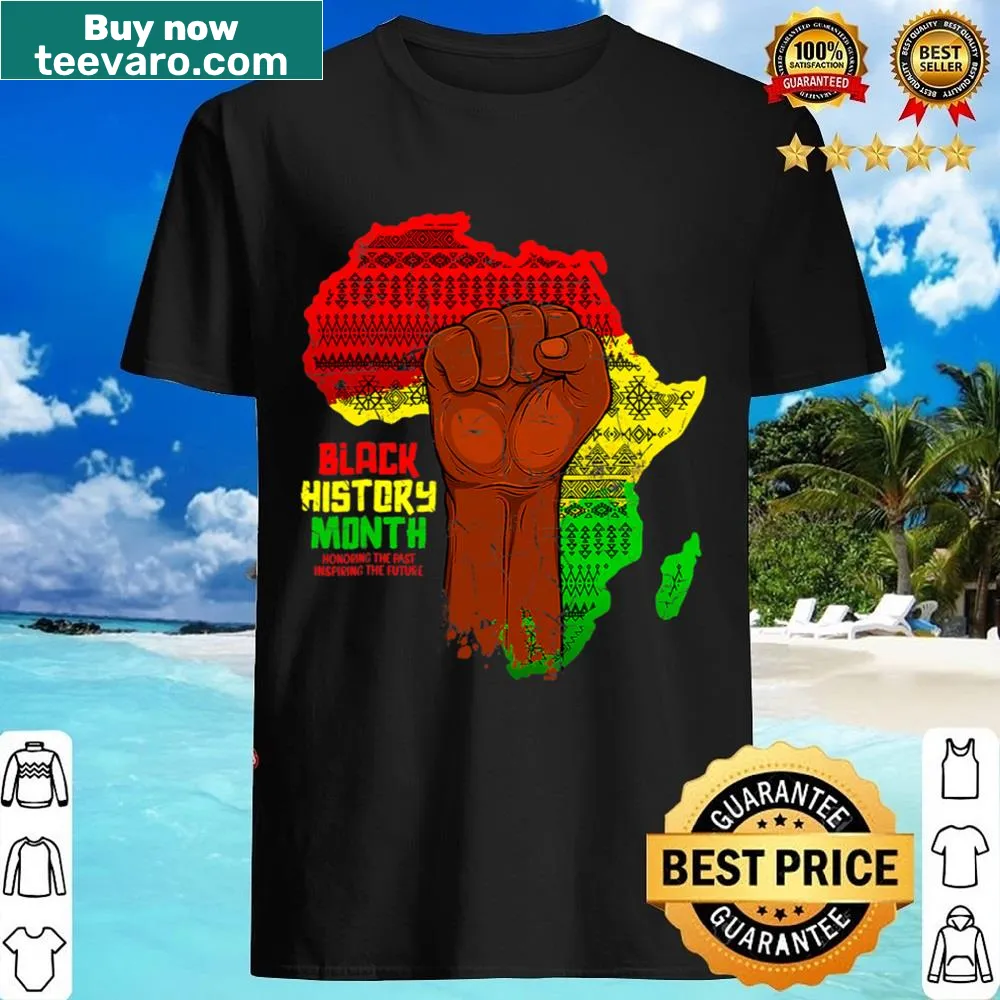 Juneteenth shirt with a raised fist and map design