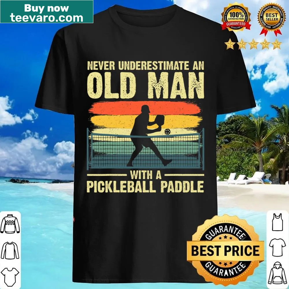 Pickleball shirt for grandpas with fun graphics