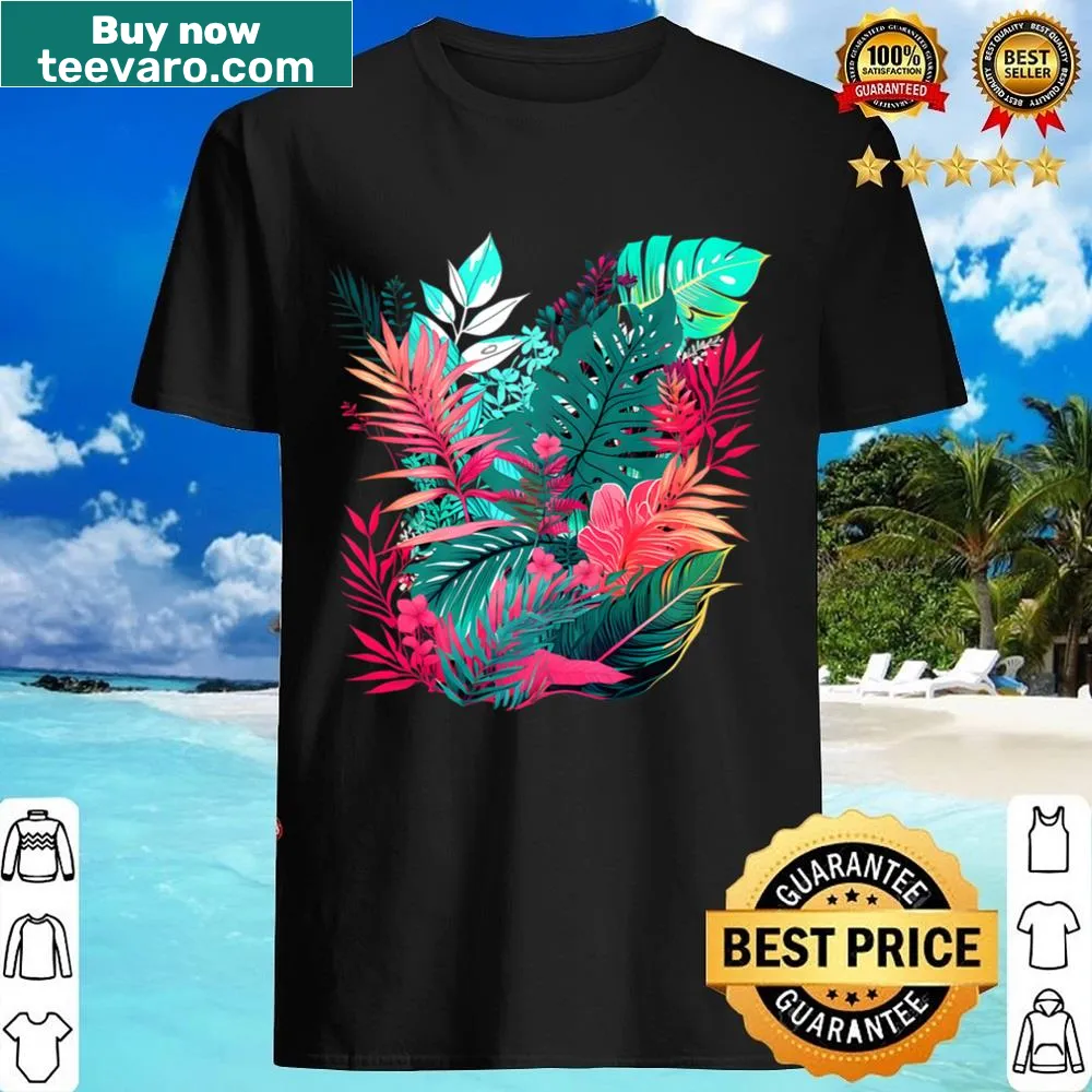 Shirt with a floral art design featuring a bouquet for flower enthusiasts.