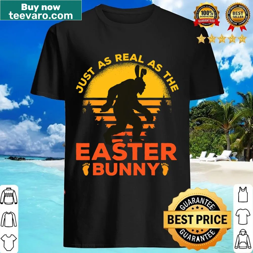 Funny Easter shirt featuring Bigfoot and the Easter Bunny for men
