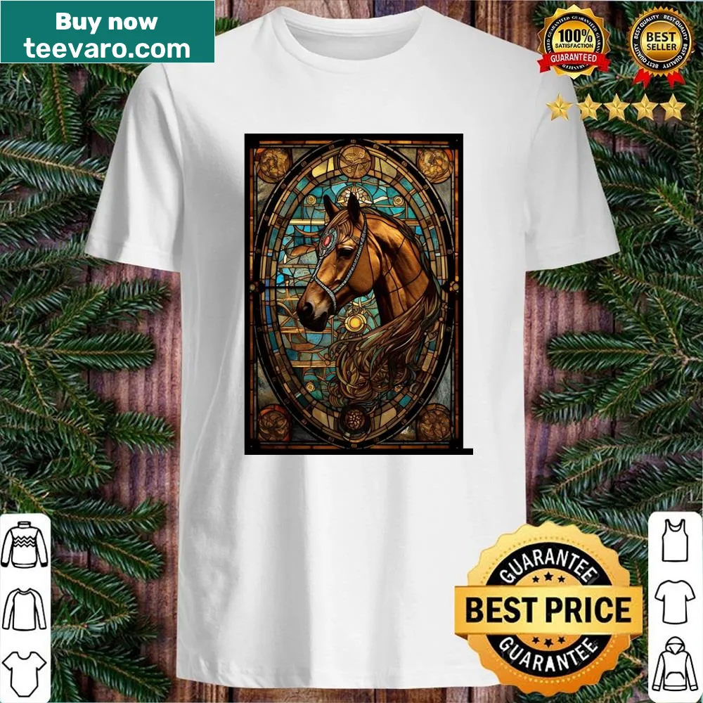 Minimalist silhouette of a horse on a long shirt