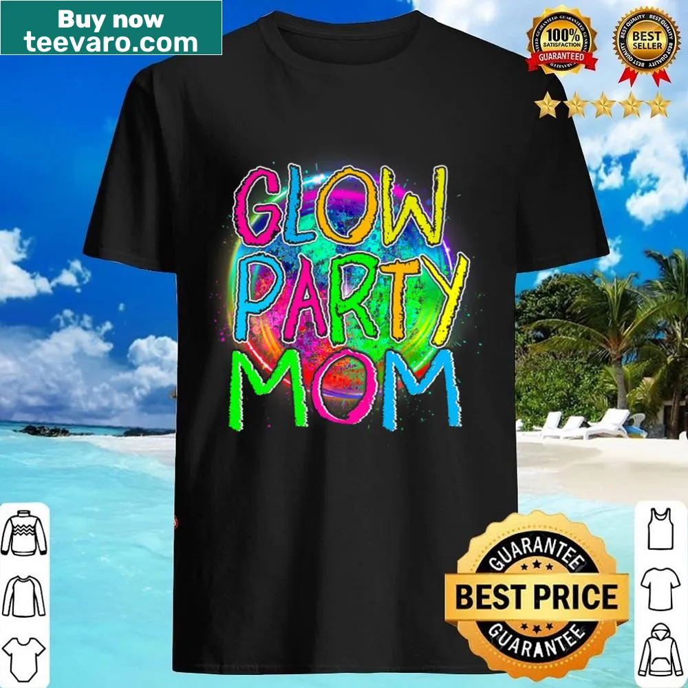 Playful typography shirt for moms who enjoy glow parties