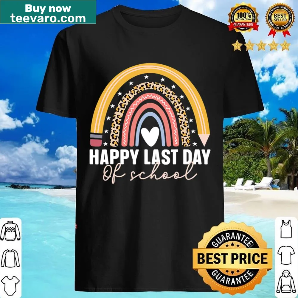 Graduation shirt with a rainbow theme for the last day of school
