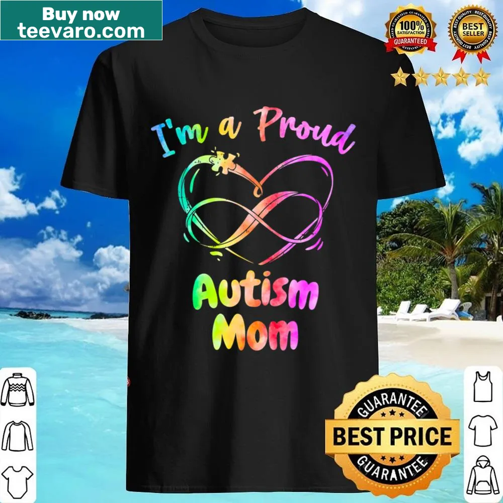 Puzzle heart graphic with text 'I'm A Proud Autism Mom'