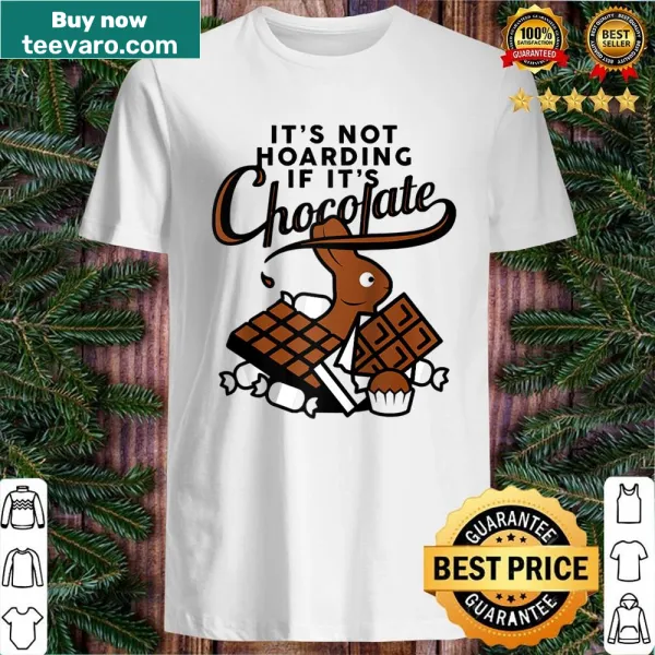 Funny raglan shirt with chocolate bunny for Easter kids.
