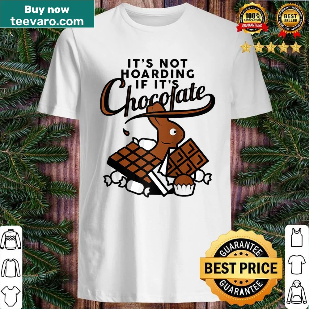 Funny raglan shirt with chocolate bunny for Easter kids.