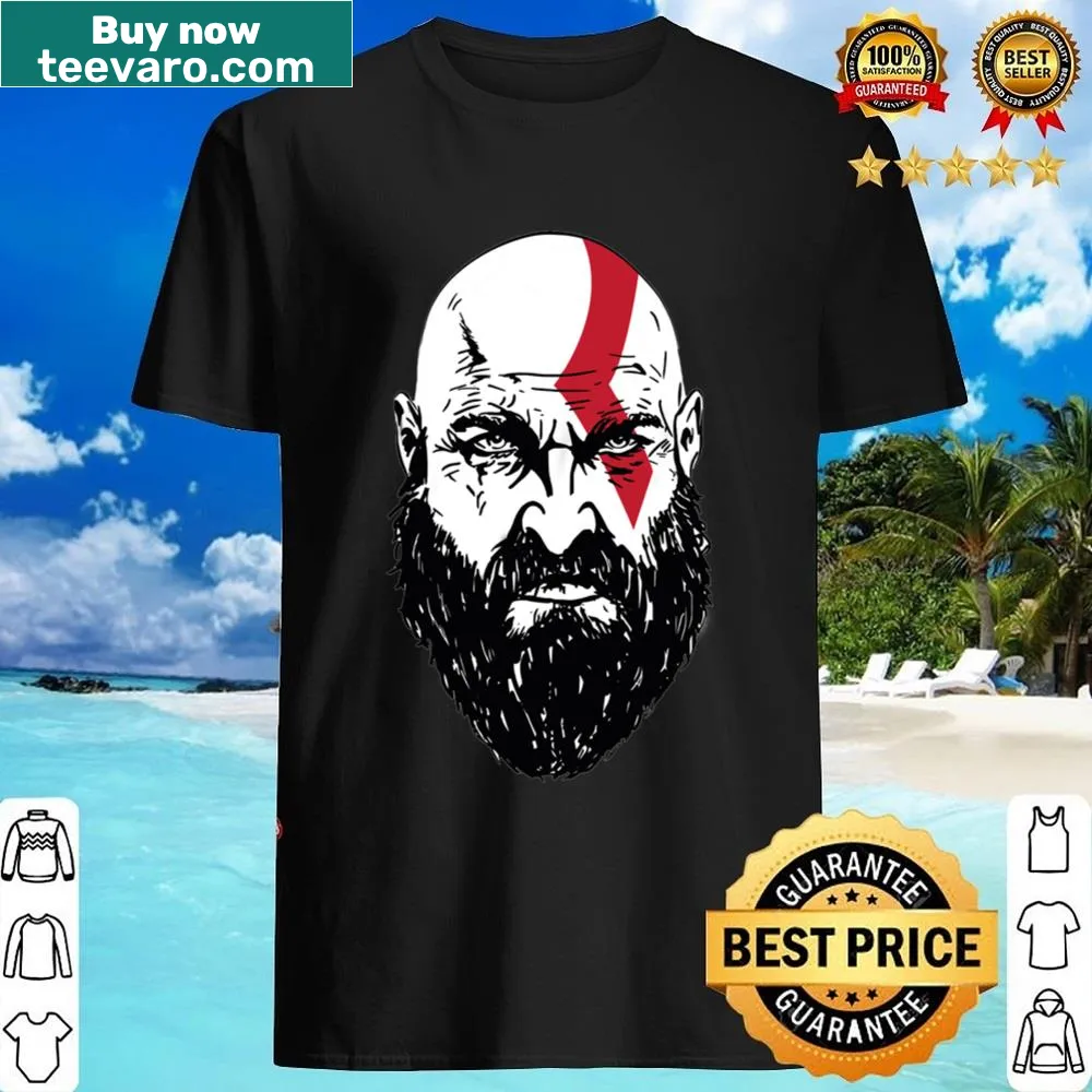 Bold graphic t-shirt featuring Kratos from God of War