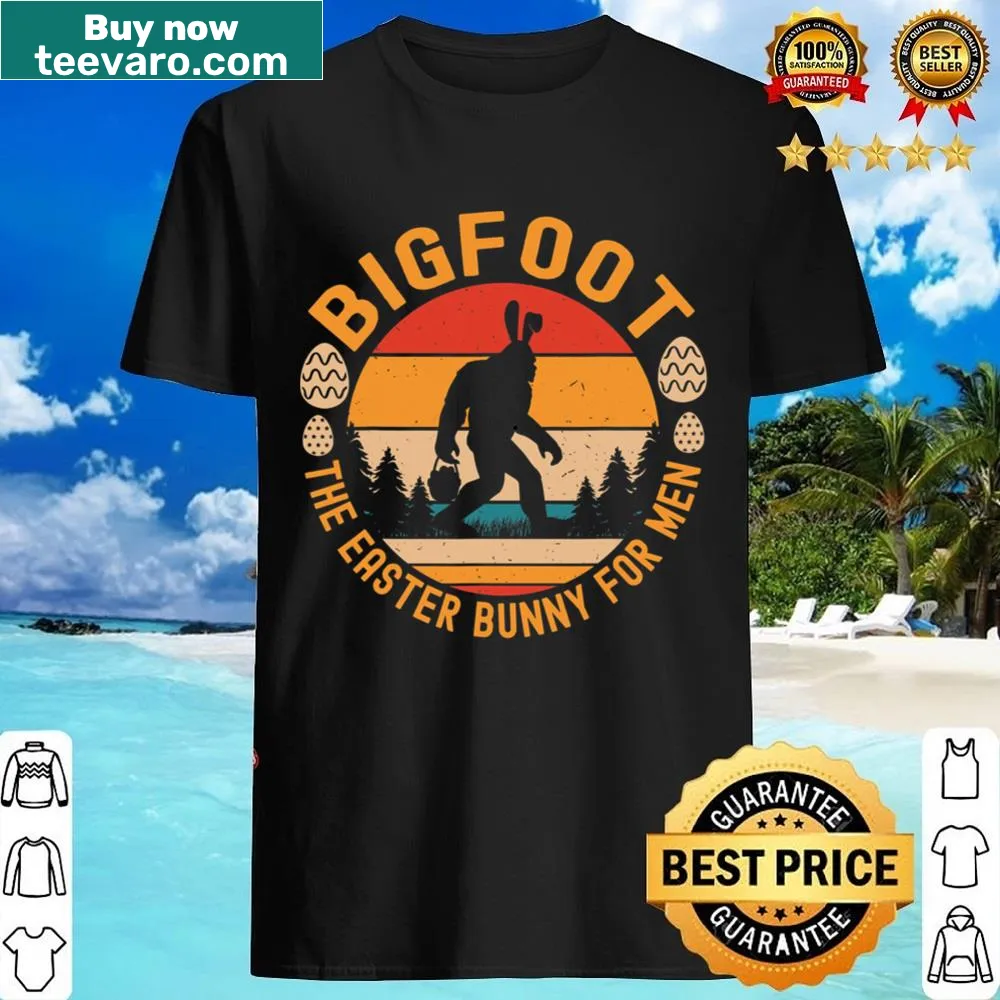 Funny shirt depicting Bigfoot as the Easter Bunny.