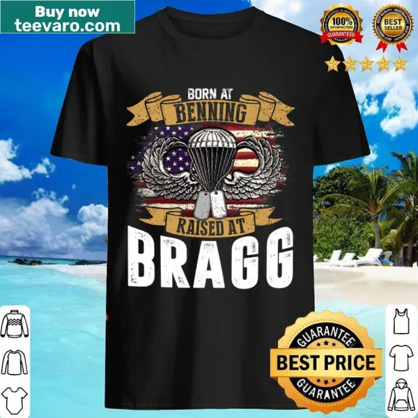 Shirt honoring veterans from Ft Benning and Fort Bragg with Airborne design
