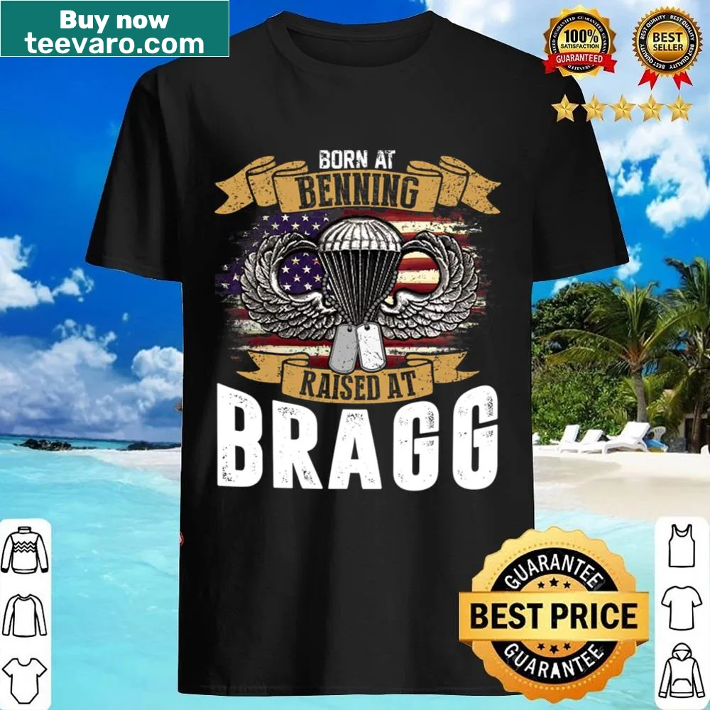 Shirt honoring veterans from Ft Benning and Fort Bragg with Airborne design