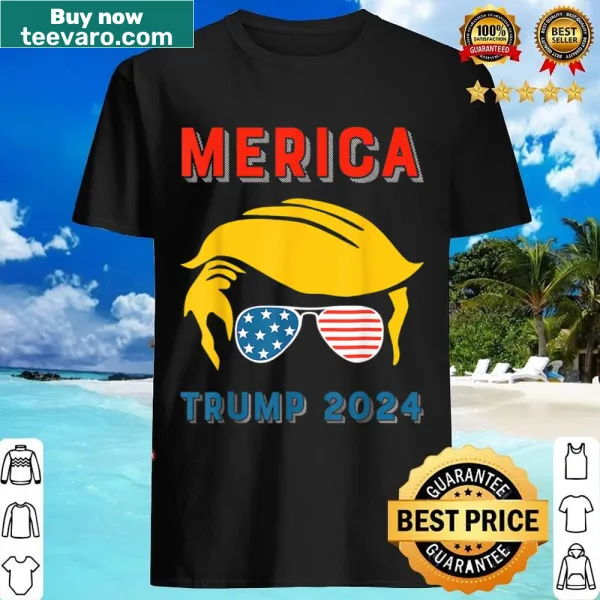 Bold shirt with 'Trump 2024' and USA flag design