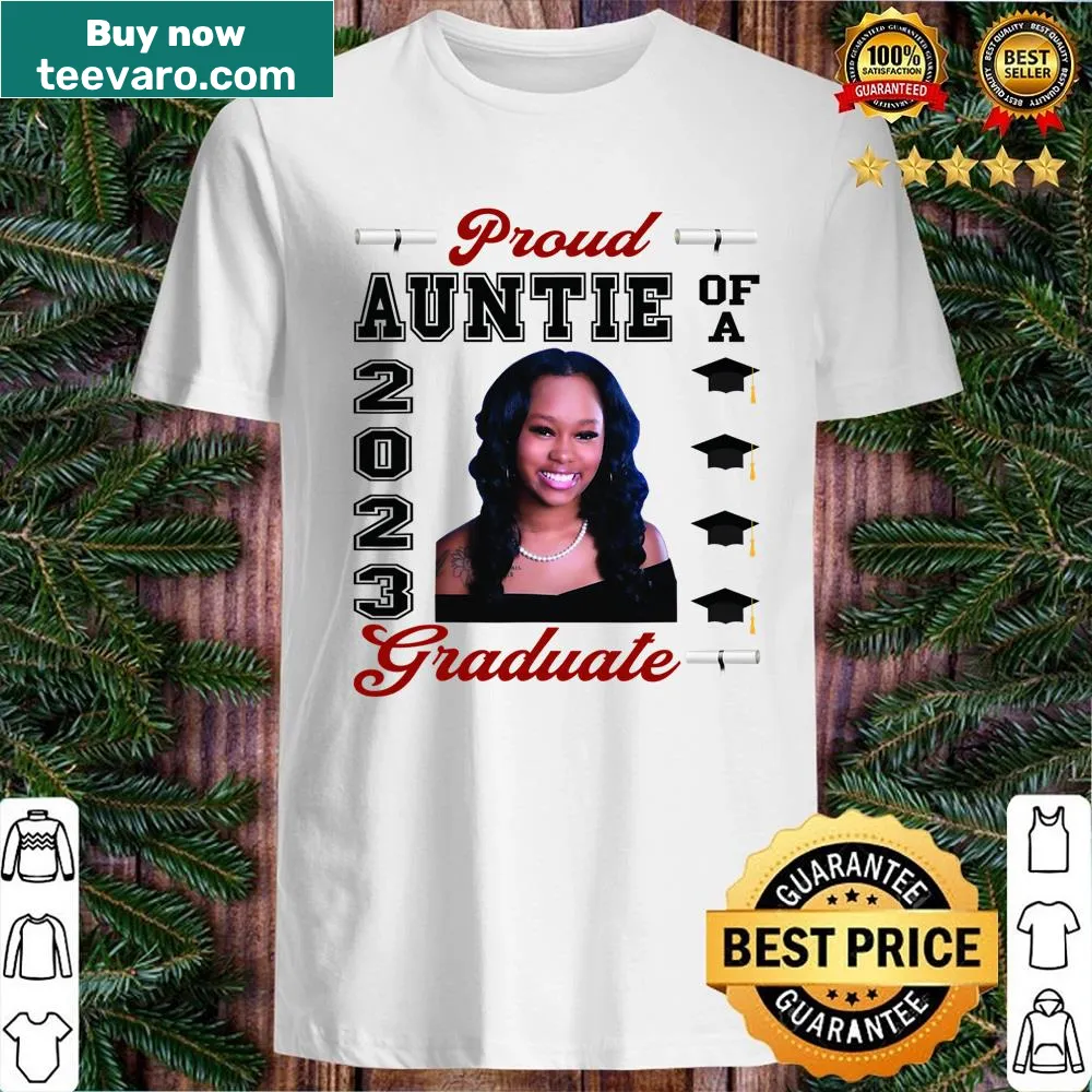 Proud aunt t-shirt celebrating a 2023 graduate
