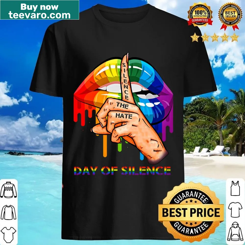 Shirt with the message 'Silence The Hate' for LGBTQ+ awareness