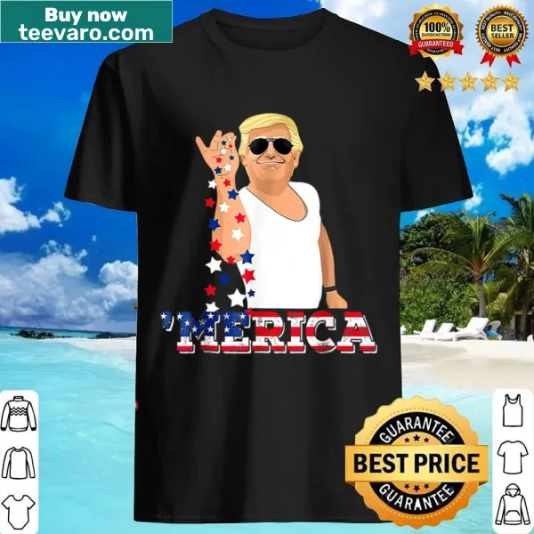 Playful 4th of July shirt with 'Trump Bae' phrase for holiday fun