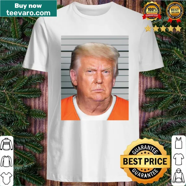 Bold Trump Mugshot shirt featuring a stylized illustration