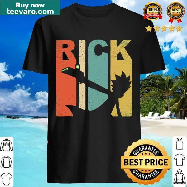 Vintage-style shirt featuring Rick Sanchez with a retro design