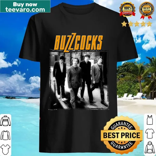 Shirt featuring Buzzcocks logo and nostalgic typography