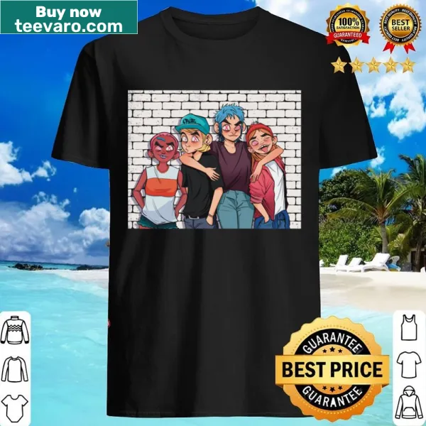 Illustrative shirt featuring virtual band art inspired by Cruel Crue
