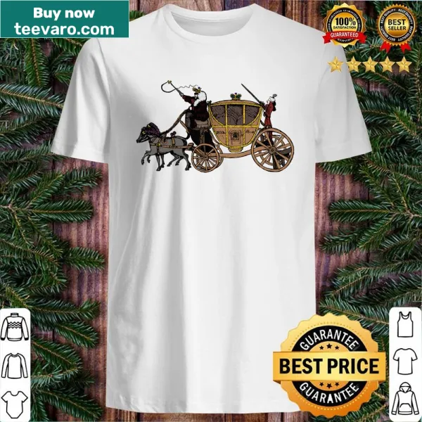 Fairy tale shirt with an illustration of a whimsical carriage