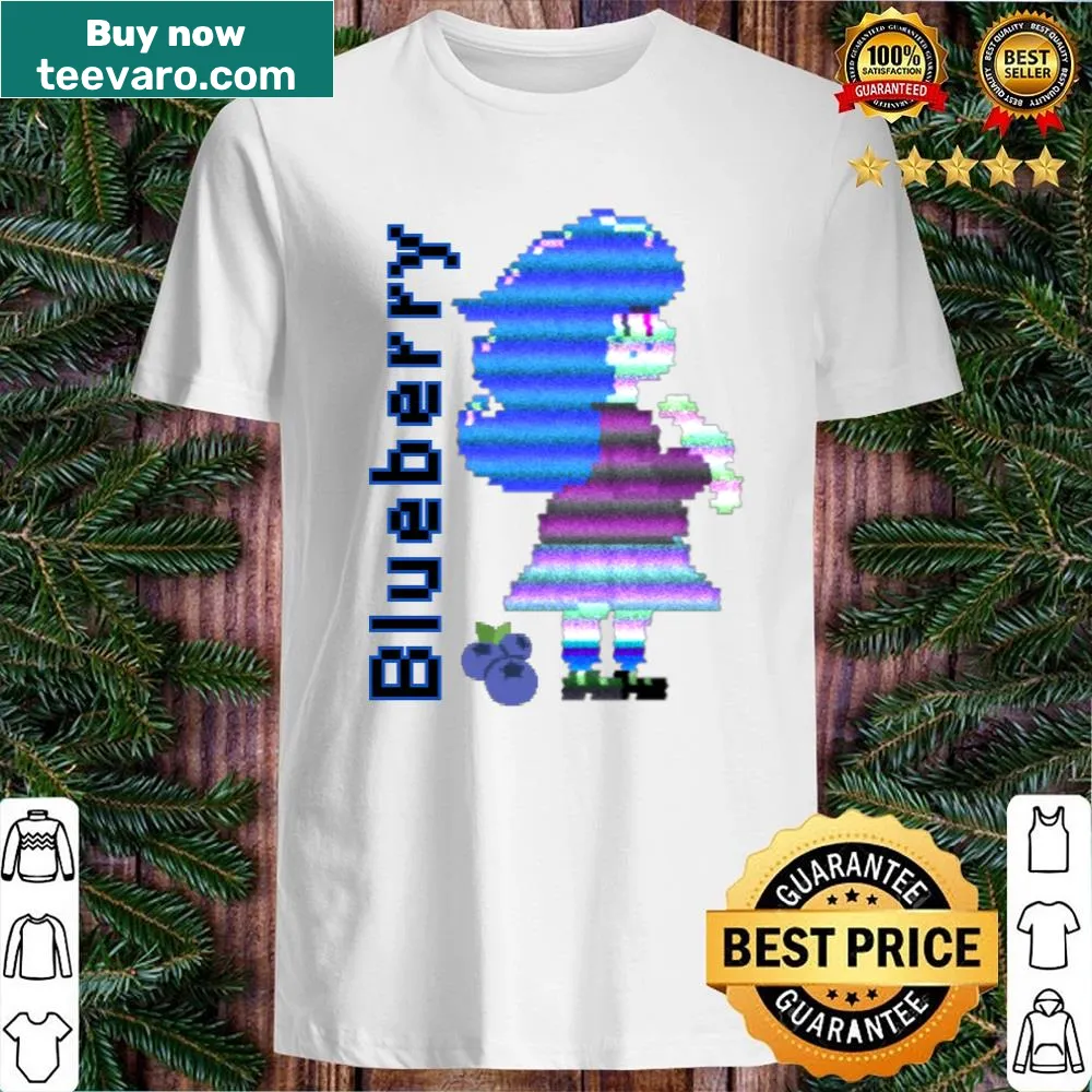 Pixel art kawaii blueberry shirt for students