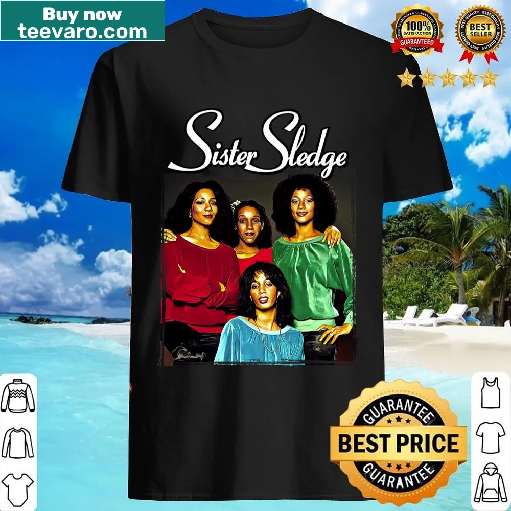 Vintage Sister Sledge shirt featuring a retro band logo