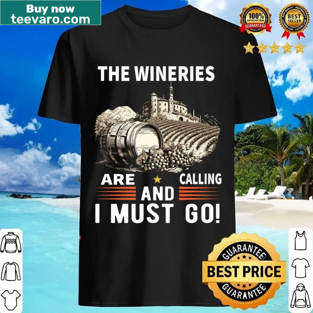Vintage-style shirt with winery-themed text and distressed design