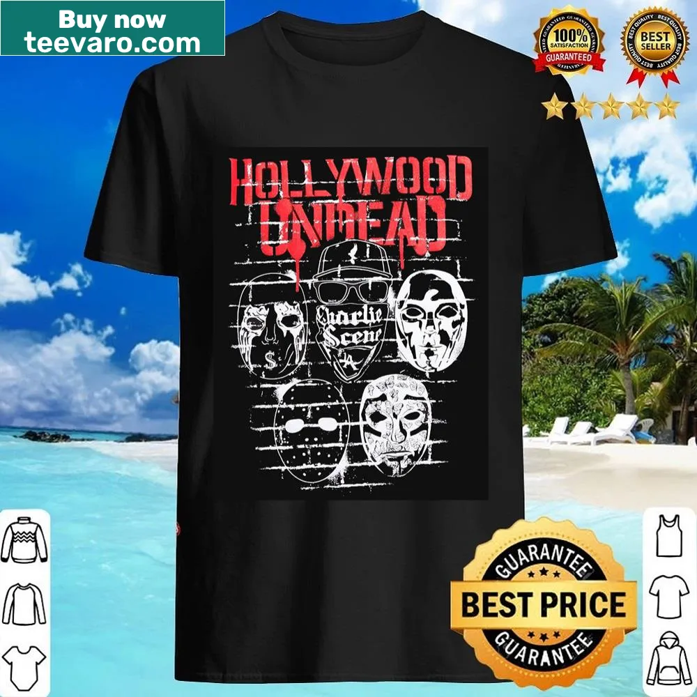 Bold graphic T-shirt for Hollywood Undead fans.