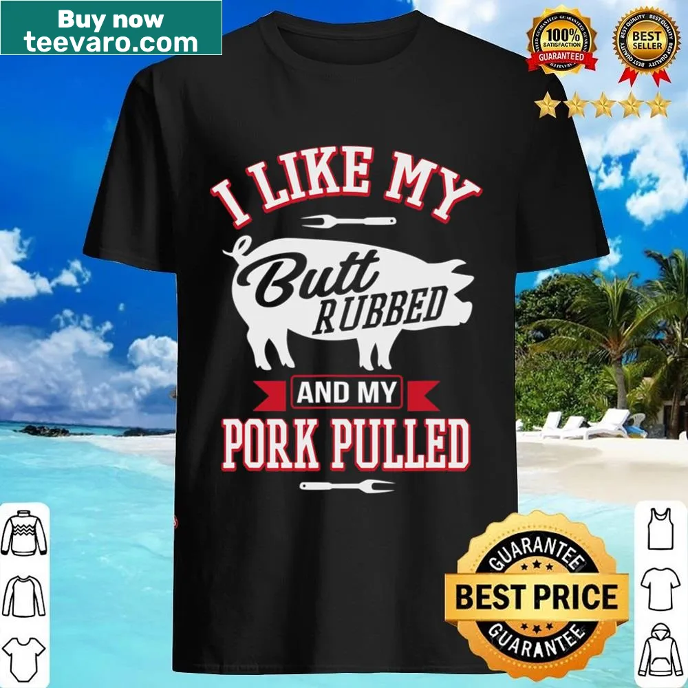Humorous BBQ shirt with fun pork rub design