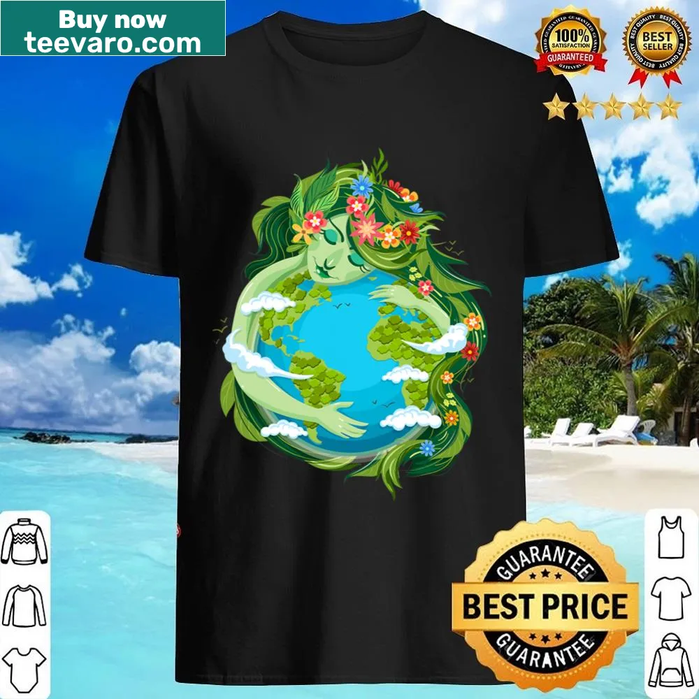 Kids shirt with Mother Earth illustration promoting nature