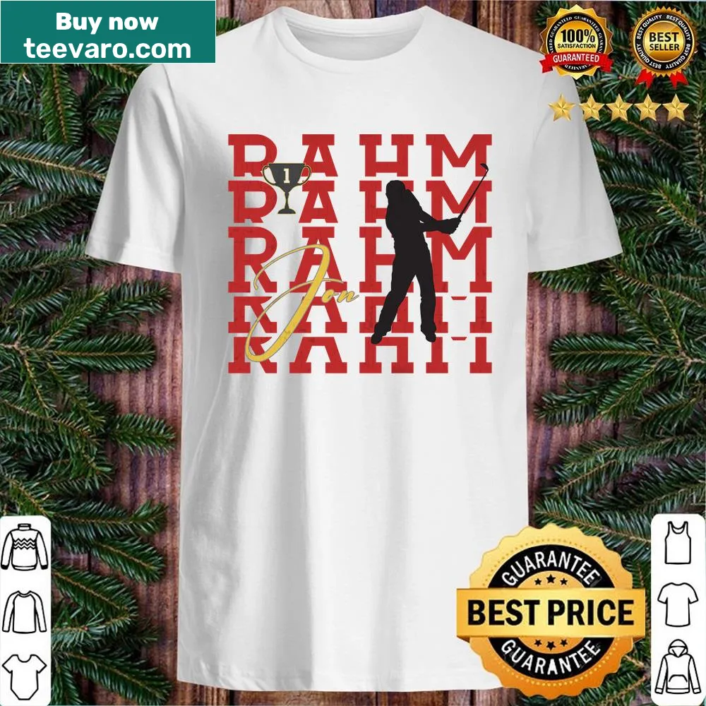 Stylish shirt featuring Jon Rahm's name in bold font