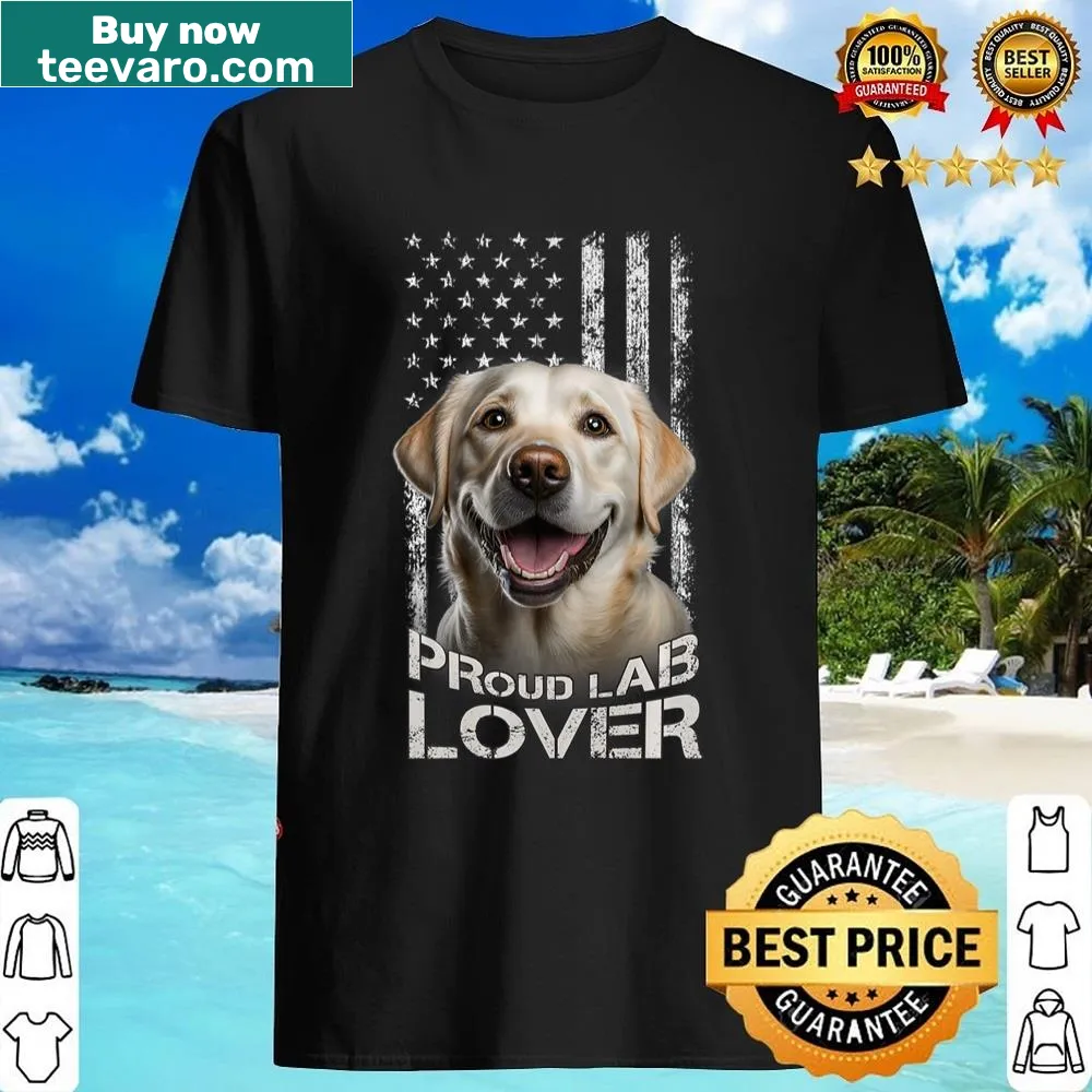 Adorable Labrador illustration on a shirt for dog lovers