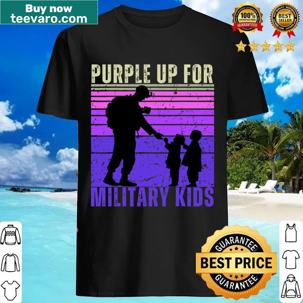 Typography shirt celebrating Month of the Military Child for kids