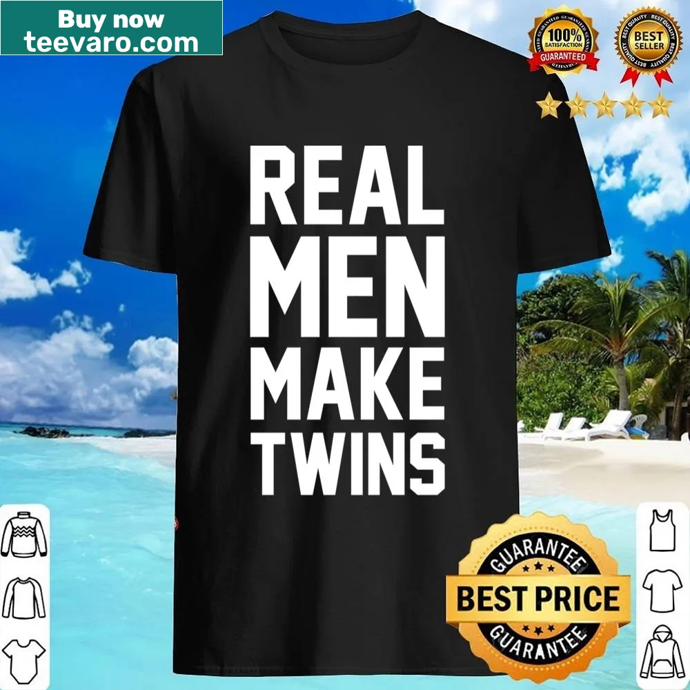 Playful shirt for dads of twins with humorous text