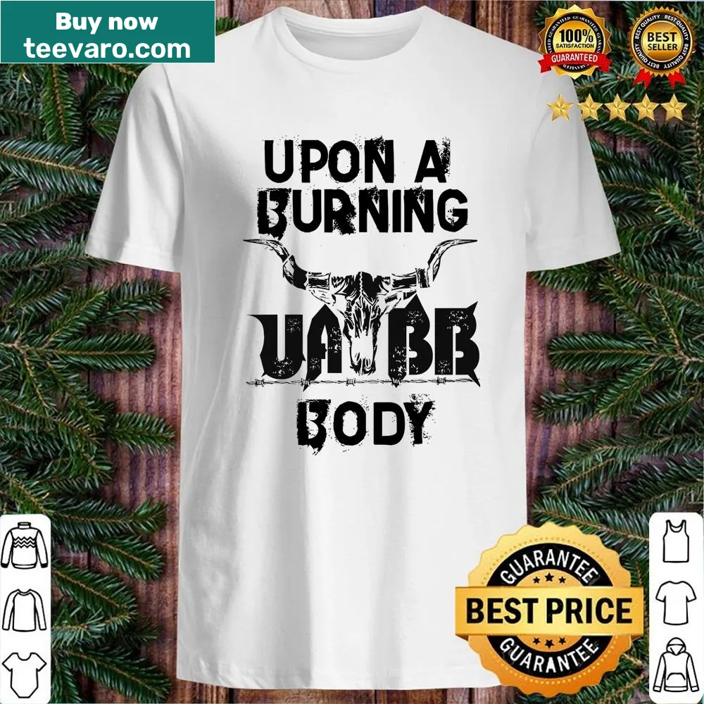 Stylish band shirt featuring Upon A Burning Body logo