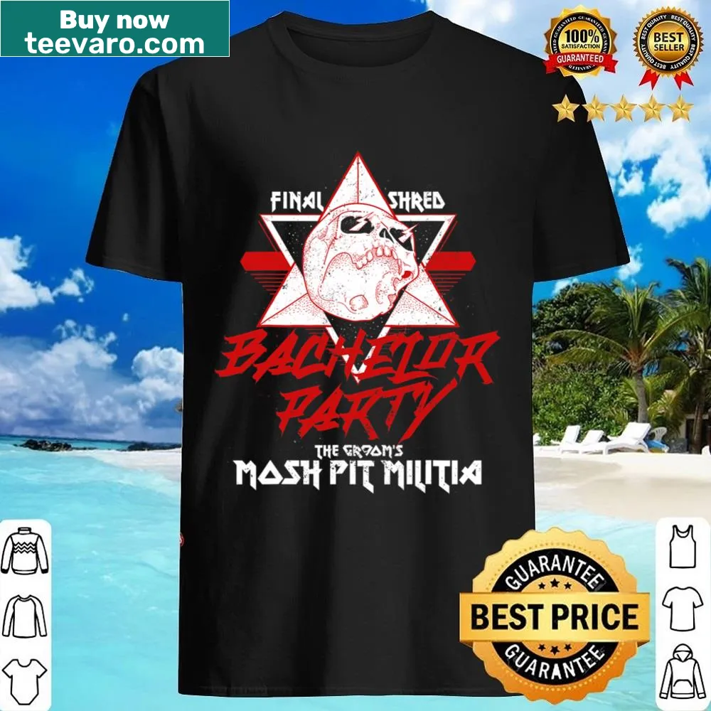 Vintage-style heavy metal bachelor party shirt