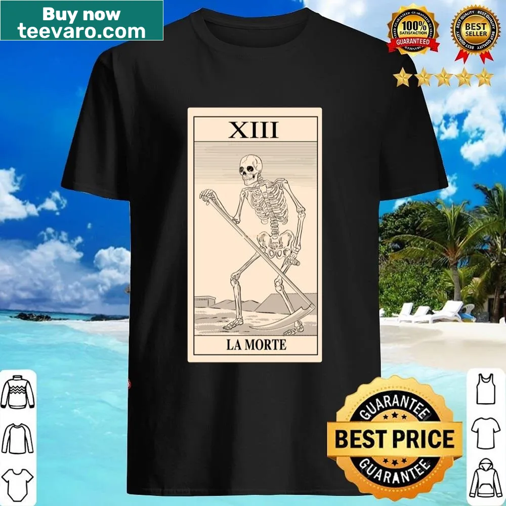 Tarot art shirt featuring the La Morte death card